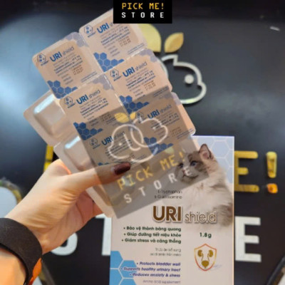 BOSSEN - URI Shield (cats) Hỗ Trợ Bảo Vệ Bàng Quang cho Mèo, giúp tiết niệu khỏe, 1 hộp 12 viên