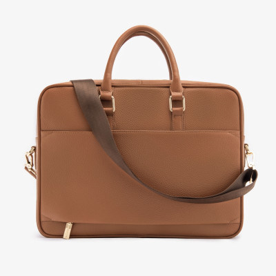 Túi Đựng Laptop Cặp Da Công Sở GENCE GCE28 Chất Liệu Da Bò Cao Cấp Màu Nâu