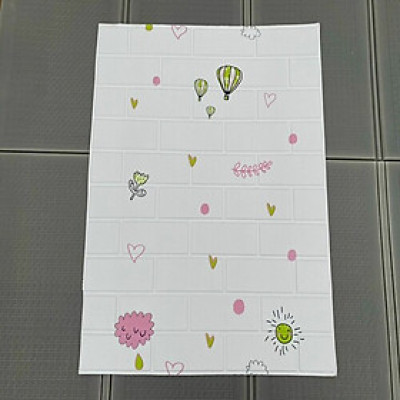 Bộ 5 Tấm Xốp Dán Tường 3D Hoạt Hình Trẻ Em Dễ Thương, Nhiều Hoạt Tiết Cute, Dày Dặn Chống Va Đập