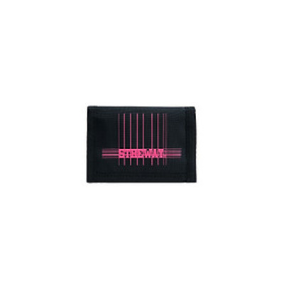 Ví Ngắn Đen Chữ Hồng 5THEWAY aka /PUBLIC ICON/ SQUARE WALLET in HOT PINK