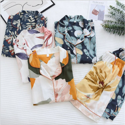 Bộ Đồ Pijama Nữ Cao Cấp Azuno BN0045 Mặc Nhà Ngắn Tay Chất Liệu Cotton Lụa Mặc Mùa Hè Rất Mát