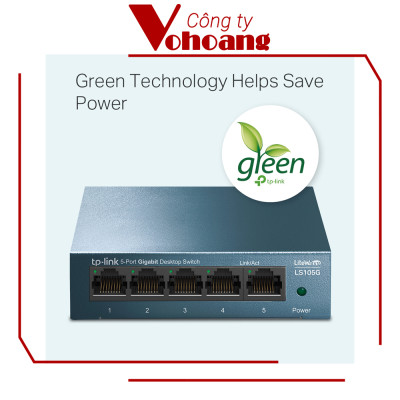 Bộ Chia Tín Hiệu TP-Link LS105G Switch Để Bàn 5 Cổng 10/100/1000Mbps - Hàng Chính Hãng