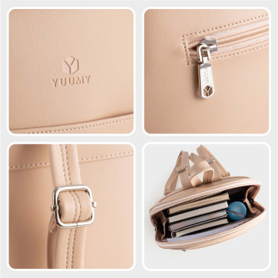 Balo Yuumy ( Thời trang nữ phối ngăn - Balo da Seasand YBA102 )