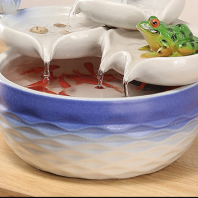 Thác Nước Phong Thủy Bạch Liên Vũ Oa_ Hàng chính hãng