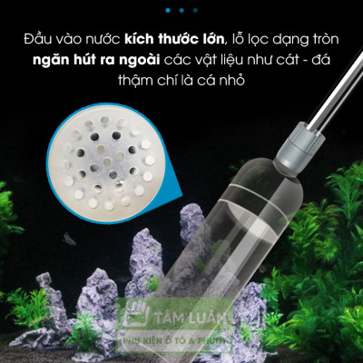 Hút nước bể cá, dụng cụ thay nước bể cá, hút cặn bể cá, dụng cụ bơm hút chất lỏng đa năng TÂM LUÂN Chổi lau tẩm dầu