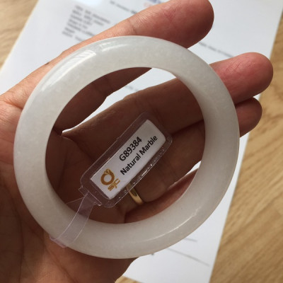 Vòng tay bạch ngọc Luxi green, chất liệu đá Marble hoa thiên nhiên, KÈM BẢN PHOTO GIẤY KIỂM ĐỊNH SẢN PHẨM TẠI SJC