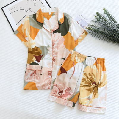 Bộ Đồ Pijama Nữ Cao Cấp Azuno BN0045 Mặc Nhà Ngắn Tay Chất Liệu Cotton Lụa Mặc Mùa Hè Rất Mát
