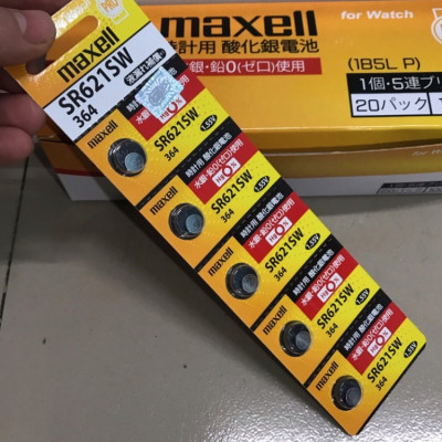 Pin Nhật Maxell SR621SW / SR621 / 621 / 364 / AG1 / LR621 Chính Hãng 1 Viên