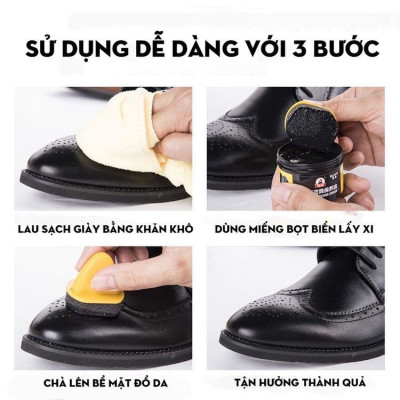 Xi Đánh Bóng Giày Da Làm Bóng Nhanh Đồ Da, Xi Kem Dưỡng Da Có Đầu Mút Hỗ Trợ - HÀNG CHÍNH HÃNG MINIIN