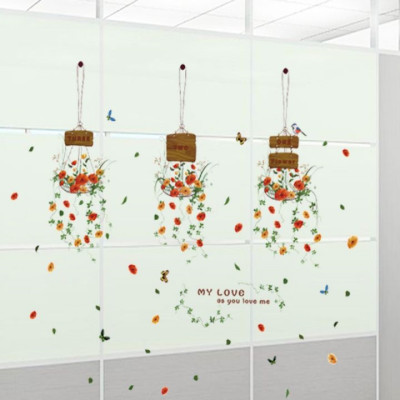 Decal dán tường Chậu hoa Amyshop DKN067 (105 x 130 cm )