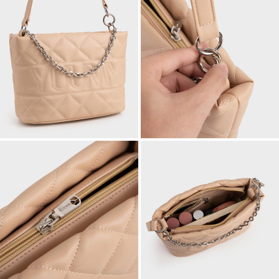 Túi Yuumy ( Thời trang nữ dập chỉ size 21 - Túi đeo vai da Seasand YN219 )