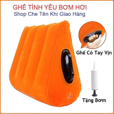 Gối bơm hơi hình tam giác hỗ trợ lưng cơ thể tiện dụng cho các cặp đôi (chọn mẫu) (tặng kèm bơm)