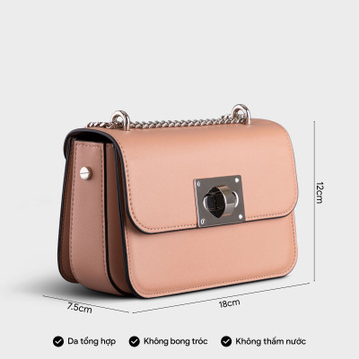 Túi Yuumy ( Thời trang nữ size 18 phối khóa xoay - Túi đeo chéo da Seasand YN142 )