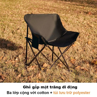 [HCM] Ghế Gấp Gọn Du Lịch, Dã Ngoại – Khung Thép Chịu Lực 120kg, Vải Oxford Bền Bỉ, Kèm Túi Đựng