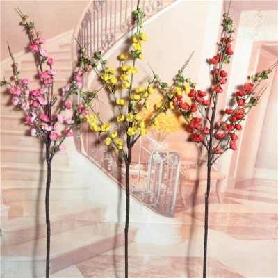 Cành hoa đào cổ giả trang trí Tết - Dài 80 đến 1m - Cây giả, hoa lụa trang trí nhà cửa.