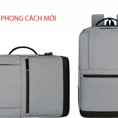 Ba lô du lịch thể thao nam công suất lớn phong cách mới tích hợp sạc USB tiện dụng và công nghệ chống thấm nước (15,6")