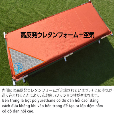 Lysin - đệm nằm dã ngoại (rộng 70cm dày 8cm, chất liệu polyetylen) tự bơm hơi thoảng mái chống thấm nước cắm trại ngoài trời, picnic, du lịch camping có thể liên kết với nhau
