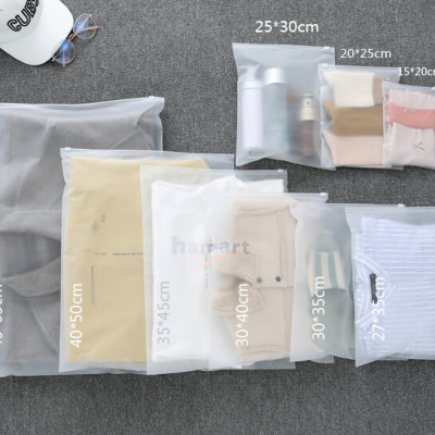 Túi Zip Đựng Quần Áo Mỹ Phẩm Đồ Lót Du Lịch Ziplock Mờ Lưu Trữ Đồ Khoá Kín Chống Thấm Tiện Lợi