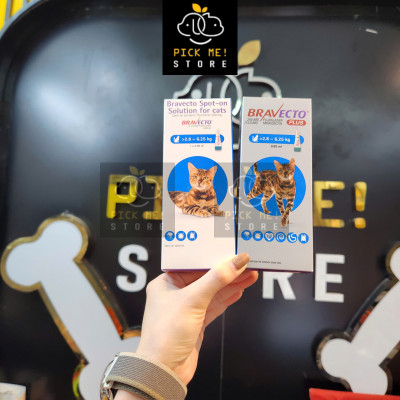 Nhỏ gáy BRAVECTO PLUS Xổ Giun, Phòng và Trị Ve Rận, Bọ Chét, Nội Ngoại Kí Sinh cho Mèo