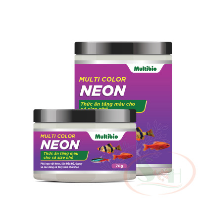 Thức ăn cá Multi Color Neon kích màu tăng trưởng hạt nổi chìm chậm bể cá cảnh thủy sinh