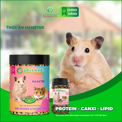 Thức ăn Hamster GREENABC – Bổ sung Protein - Canxi - Lipid giúp Hamster ăn ngon, giảm căng thẳng, long mượt, tăng đề kháng - Hộp 10g và 480g