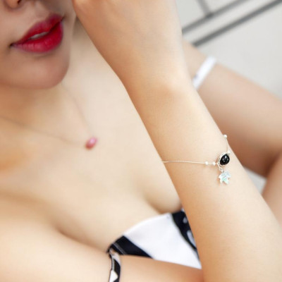 Vòng Tay Phong Thủy Tourmaline đen Thiên Nhiên mix Bạc 925, Mạng Thủy Mộc, Món Qùa Trang Sức  Phong Thủy May Mắn Ý Nghĩa  VL001 BlackMount