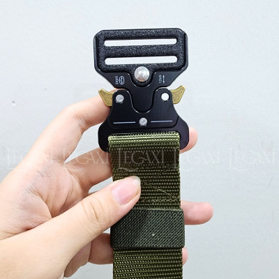 Thắt Lưng Dây Nịt Khóa Nhôm Canvas Quân Đội Tháo Nhanh Vải Nylong Dù Thời Trang Nam Nữ Unisex Legaxi
