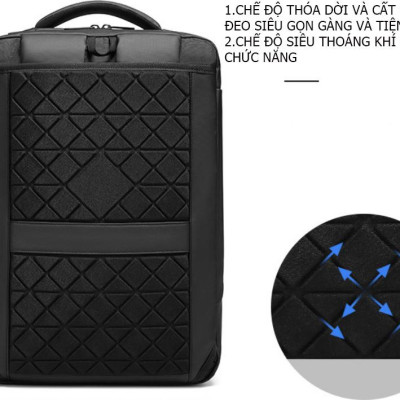 Balo laptop nam 2 trong 1 đa chức năng thời trang cao cấp phong cách mới