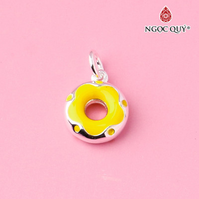 Charm bạc treo hình bánh donut - Ngọc Quý Gemstones