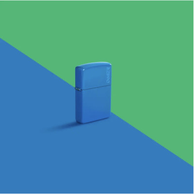 Bật lửa ZIPPO 48628ZL Classic Sky Blue Matte Zippo Logo - Chính hãng 100%