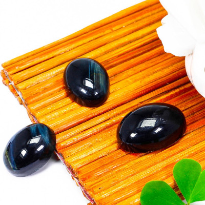 Mặt dây chuyền, mặt nhẫn oval đá mắt hổ xanh đen mệnh thủy , mộc - Ngọc Quý Gemstones