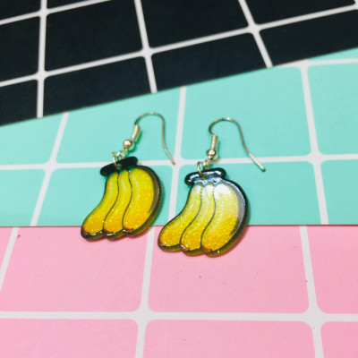 Khuyên tai hình hoa quả cute nhiều mẫu ngẫu nhiên 