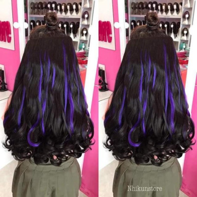 Tóc giả kẹp phím nữa đầu cao cấp móc line