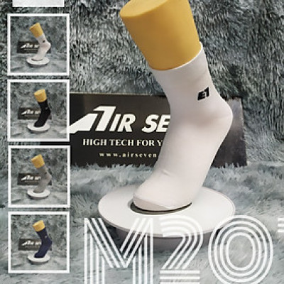 Tất Vớ nam cổ trung Cotton M201 kháng khuẩn khử mùi. Trắng, Đen, Xanh đen, Xám