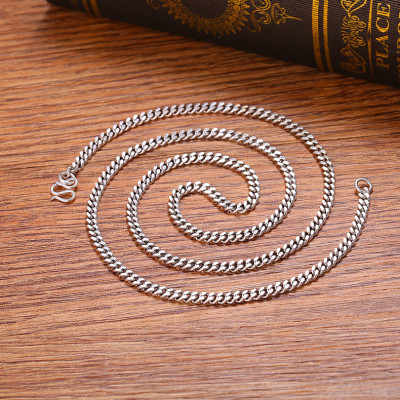 Dây Chuyền Nam Bạc Ta Kiểu Dây Đơn Bản Đặc Bạc Hiểu Minh DBN059