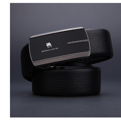Thắt lưng nam da bò nguyên chất mặt khóa tự động hợp kim cao cấp phong cách cá tính