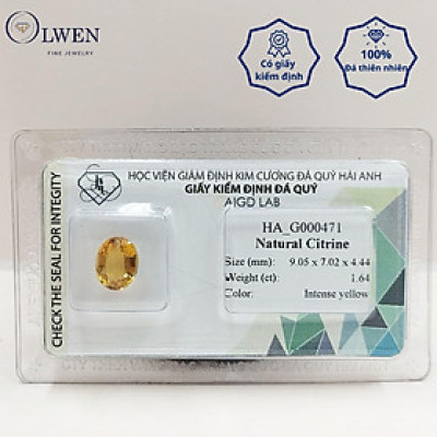 Viên đá thạch anh vàng ( citrine ) thiên nhiên  HA_G000471