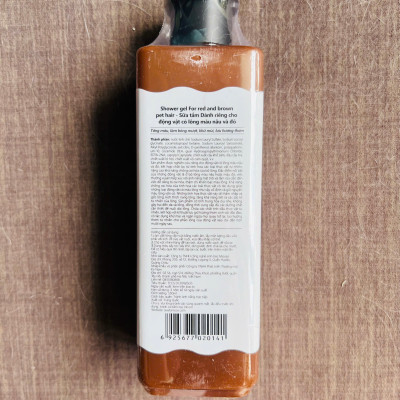 SỮA TẮM SOS DÀNH RIÊNG CHO ĐỘNG VẬT CÓ LÔNG MÀU NÂU VÀ ĐỎ 530ML CHO THÚ CƯNG CHÓ MÈO