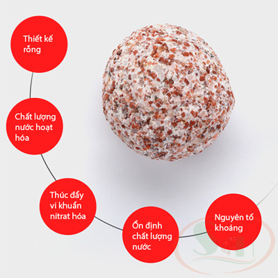 Vật liệu lọc sứ bi Đài Loan lọc thô yếm khí xử lý nước bể cá tép thủy sinh