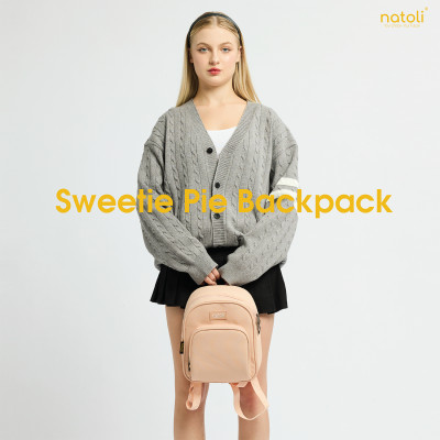 Balo thời trang mini chính hãng NATOLI BST Sweetie Pie Backpack chất vải canvas  basic cao cấp 