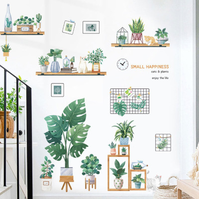 Sticker Giấy Dán Tường Decal Dán tường Mẫu Hoa Lá Cực Xinh ZH028