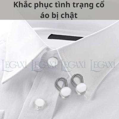Nút Nới Rộng Cổ Áo Kim Loại, Mở Rộng Cổ Áo Sơ Mi, Nút Điều Chỉnh Nút Áo Cho Nam Nữ Lò Xo Legaxi