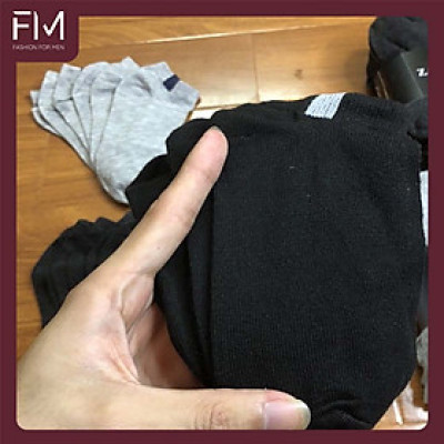 Combo 2 đôi vớ trơn cổ ngắn, tất công sở sợi cotton cao cấp, không xù lông - FORMEN SHOP - FMCB2CA042