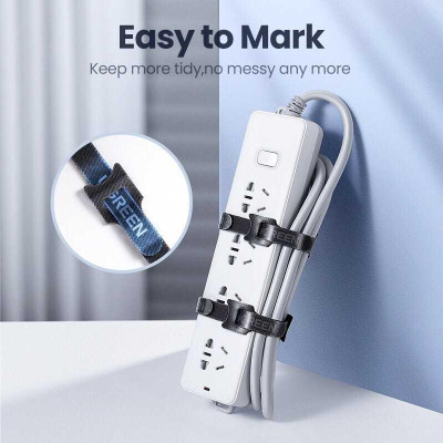 Ugreen UG88946LP401TK 20 sợi 18cm màu đen Dây dán Velcro tiện dụng chất liệu plastic 1 túi có 20 chiếc 20245P20 - HÀNG CHÍNH HÃNG