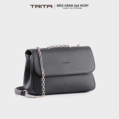 Túi Trita ( Thời trang nữ kèm dây phối xích hiện đại size 24 - Túi đeo chéo da RHN212 )