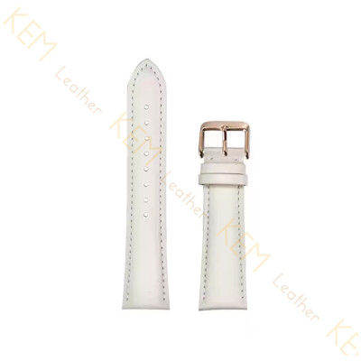 Dây Đồng Hồ Da Bò Italy Cao Cấp Màu Trắng Size 14/16/18/20/22mm - Dây Da Đồng Hồ Da Bò Thật 100%, Bảo Hành 12T