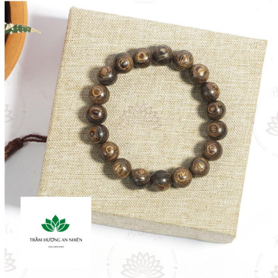 Vòng Tay Trầm Hương Tròn Đơn Sánh Chìm Nước- Trầm Hương Tự Nhiên - Size Nam Nữ, 10mm, 12mm, 14mm, 16mm, 18mm