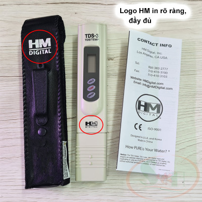 Bút đo TDS HM Digital Premier TDS-3 kiểm tra chất rắn hòa tan nước bể thủy sinh cá tép thủy canh