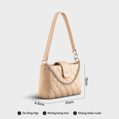 Túi Yuumy ( Thời trang nữ hình chữ nhật họa tiết chần chỉ size 21 - Túi đeo vai da Seasand YN211 )