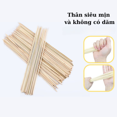 Combo 50 xiên tre Suncojia dùng xiên thịt chuyên dùng cho bữa tiệc nướng, tiện lợi, an toàn